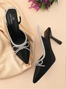 pelle albero Women Velvet Party Slim Sandals