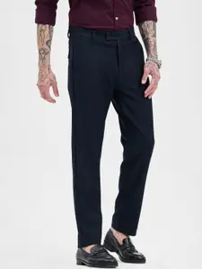 Snitch Men Smart Slim Fit Trousers