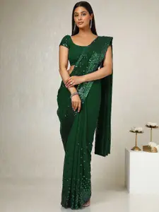 Soch Embellished Sequinned Pure Georgette Saree