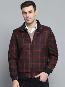 Monte Carlo Men Checked Woollen Lightweight Outdoor Bomber Jacket