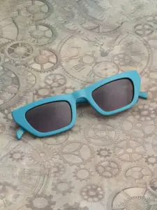 Ted Smith Women Blue-Brown Aesthetic Cateye Luxury Acetate Sunglasses with Polarised Lens
