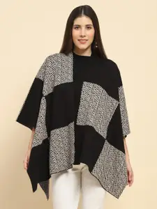 Global Republic Geometric Printed Asymmetric Open Front Shrug
