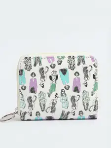 max Women Printed PU Zip Around Wallet