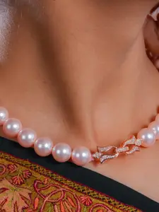 TOTAPARI Gold-Plated Pearls Studded Necklace