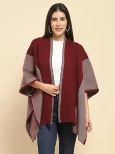 Global Republic Printed Asymmetric Open Front Shrug