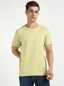 Calvin Klein Jeans Men Typography Printed Round Neck Cotton T-shirt