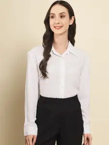 BAESD Women Contemporary Spread Collar Solid Oversized Casual Shirt