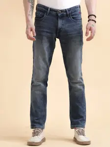 VUDU Men Narrow Slim Fit Heavy Fade Stretchable Jeans