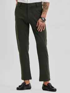 Snitch Men Smart Slim Fit Trousers