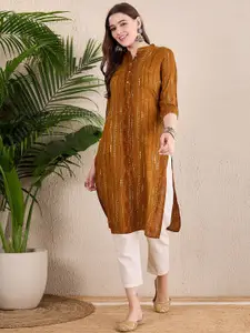 Anouk Printed Mandarin Collar Kurta