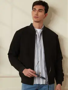 WROGN Men Checked Nylon Open Front Jacket