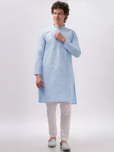Anouk Geometric Thread Work Straight Kurta