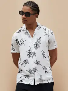 Fame Forever by Lifestyle Men Cuban Collar Floral Printed Casual Shirt