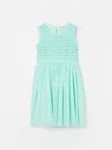 Fame Forever by Lifestyle Girls Round Neck Fit & Flare Dress