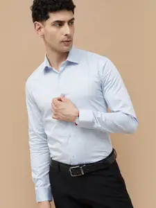CODE by Lifestyle Men Spread Collar Solid Cotton Slim Fit Formal Shirt