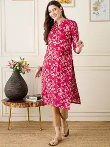 Anouk Women Printed Mandarin Collar Straight Kurta