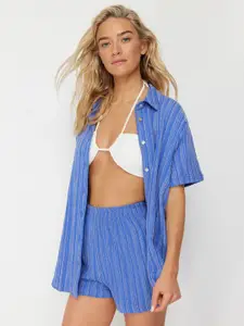 Trendyol Striped Shirt With Shorts