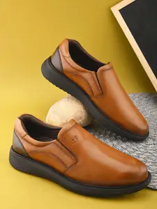 pelle albero Men Round Toe Leather Formal Slip-Ons