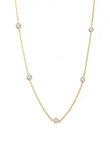 Nistra Women Sterling Silver Gold Plated Necklace
