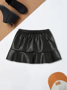 max Girls Fux Leather A-Line Mini Skirt