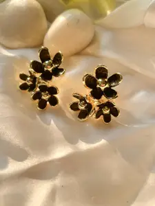 The Jewellery Tale Gold-Plated Floral Studs