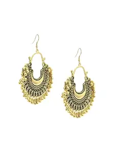 JMBW INTERNATIONAL Set Of 4 Silver-Plated Beaded Oxidised Contemporary Drop Earrings