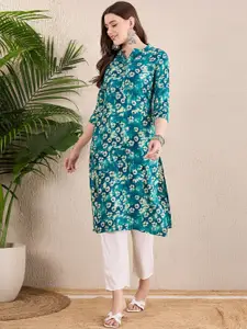 Anouk Printed Mandarin Collar Kurta