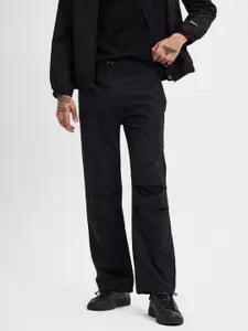Snitch Men Relaxed Loose Fit Cargos Trousers