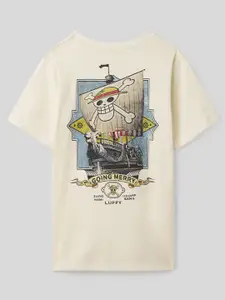 The Souled Store Boys Graphic Printed Round Neck Cotton T-shirt