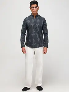 Red Flame Men Abstract Printed Regular Kurta