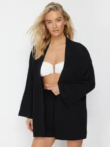 Trendyol Front Open Coat With Shorts Co-Ords