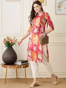 Anouk Women Floral Printed Pure Cotton Kurta