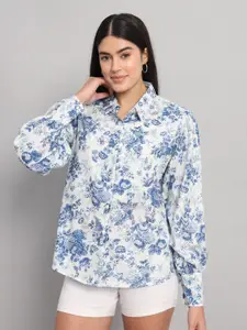 HANDICRAFT PALACE Women Comfort Spread Collar Floral Printed Cotton Casual Shirt