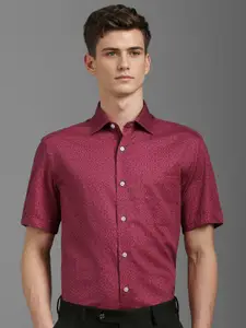 Louis Philippe Men Classic Fit Spread Collar Floral Printed Cotton Formal Shirt