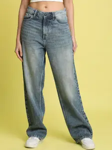 Bene Kleed Women Straight Fit High-Rise Tinted Jeans