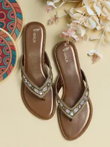 V-WALK Women Embellished Block Heels Sandals