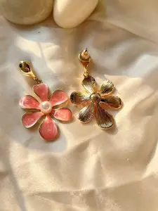 The Jewellery Tale Gold-Plated Contemporary Drop Earrings