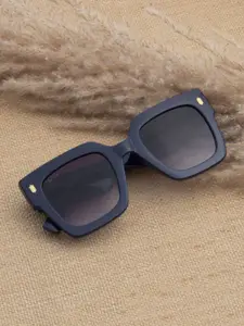 Ted Smith Aesthetic Blue-Purple Square Sunglasses Women with UV Protected Lens