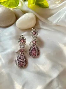 The Jewellery Tale Silver Plated Contemporary Drop Earrings