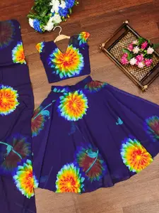 BAESD Girls Printed Ready to Wear Lehenga & Blouse With Dupatta