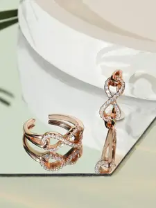 TOUCH925 Silver-Plated Infinity Toe Rings