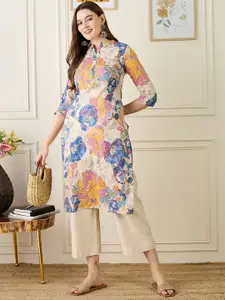 Anouk Floral Printed Straight Kurta