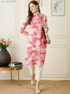 Anouk Women Floral Printed Pure Cotton Kurta