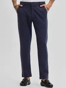 Snitch Men Smart Slim Fit Trousers