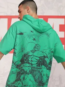 HIGHLANDER Marvel Hulk Men Oversized Drop Shoulder  Hoody