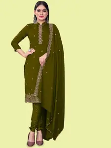 JULEE Floral Embroidered Pure Silk Unstitched Dress Material