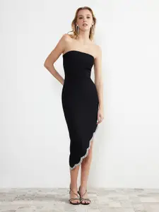 Trendyol Strapless Bodycon Midi Dress
