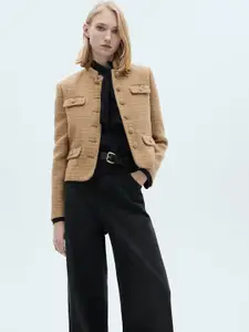 MANGO Tweed Tailored Blazer