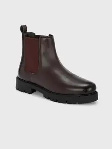 The Roadster Lifestyle Co. Women Textured Block-Heeled Chelsea Boots