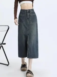 StyleCast Women A-Line Midi Skirt